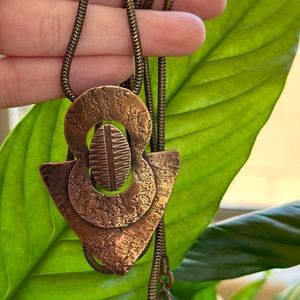 Vintage copper necklace and medallion